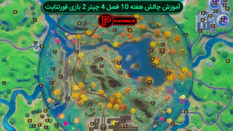 مکان تمامی چست ها در منطقه Upstate New York روی نقشه بازی